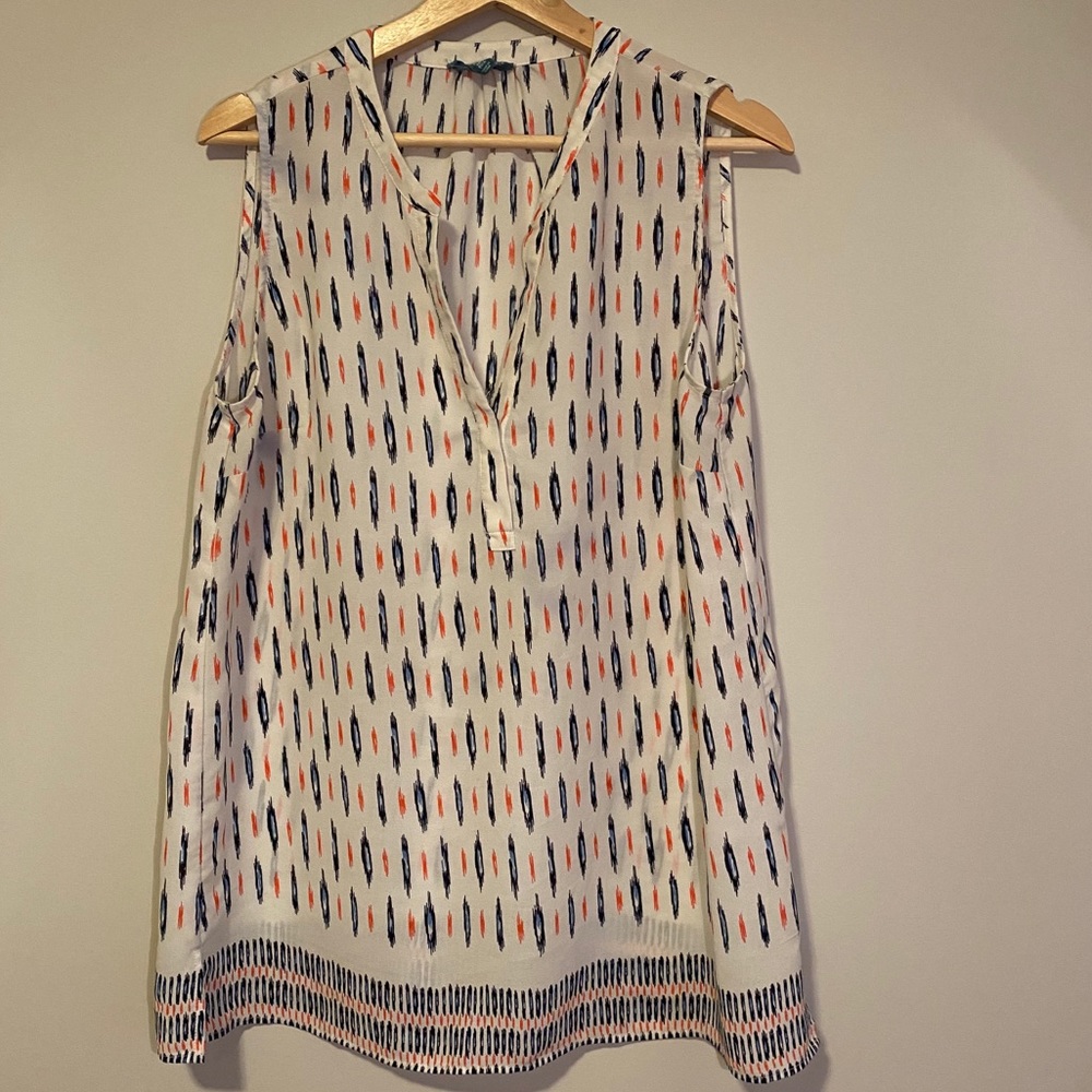 Fleur Bleue Sleeveless Top